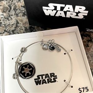 Disney Star Wars Charm Dangle Bracelet Stainless Steel Brand New